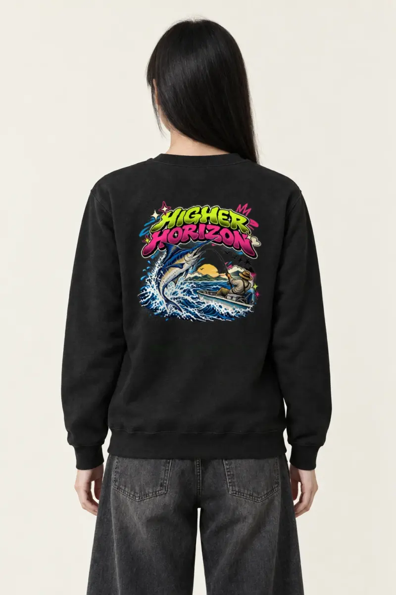 "Neon Marlin Run" Heavy Blend Unisex Crewneck Sweatshirt