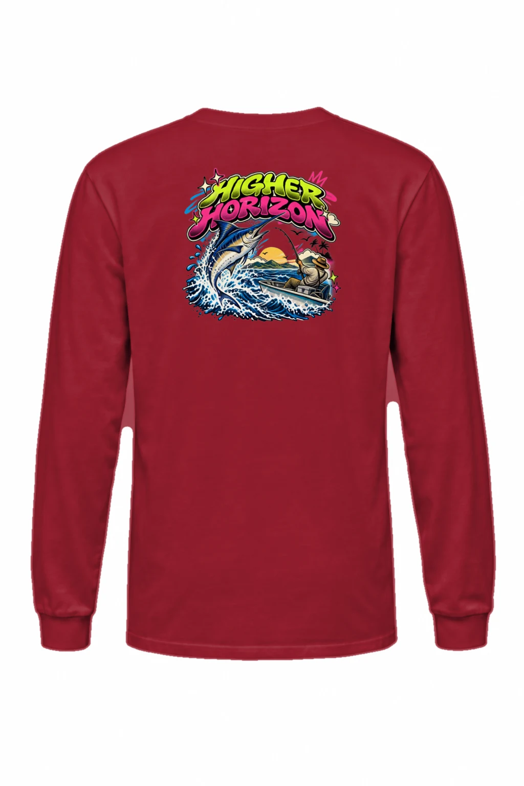 "Neon Marlin Run" Unisex Longsleeve T-shirt | Gildan 2400