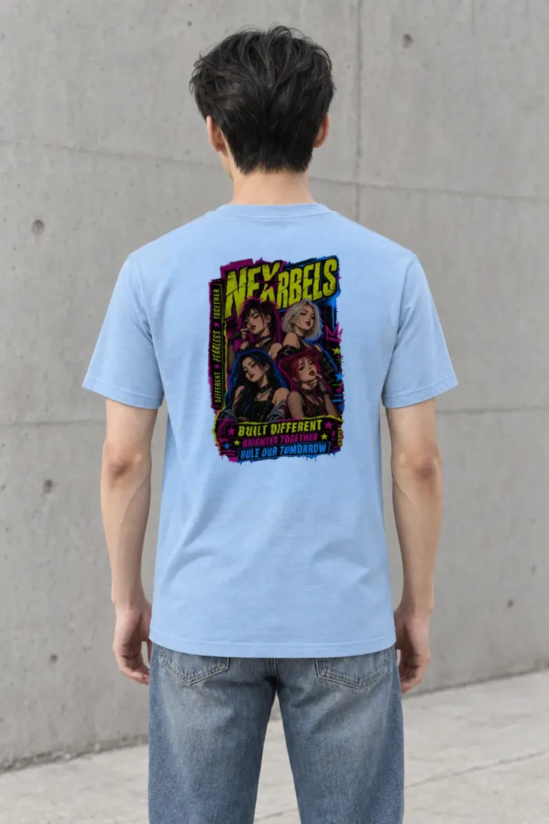 "Neon Punk Quartet" Heavyweight Unisex Crewneck T-shirt