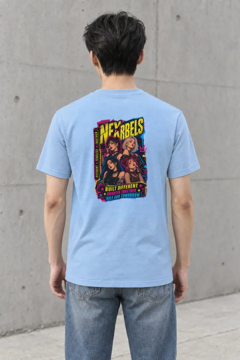 "Neon Punk Quartet" Heavyweight Unisex Crewneck T-shirt