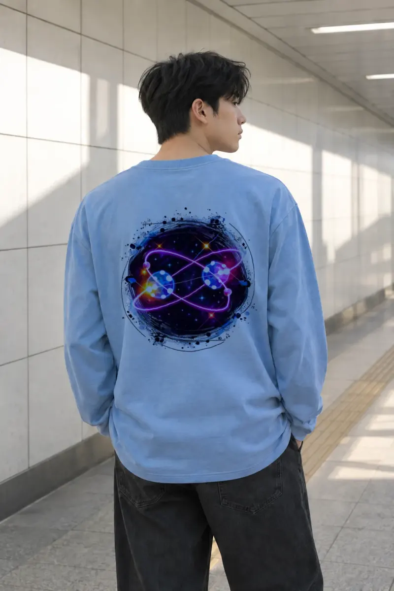 "Neon Quantum Orbit" Unisex Longsleeve T-shirt | Gildan 2400