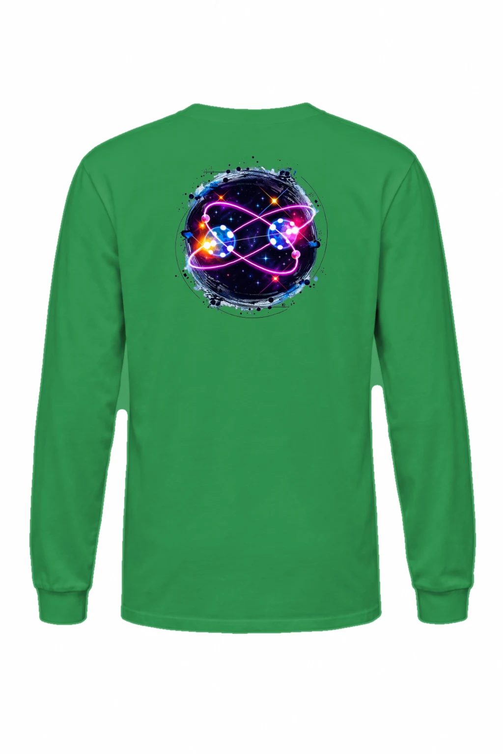 "Neon Quantum Orbit" Unisex Longsleeve T-shirt | Gildan 2400