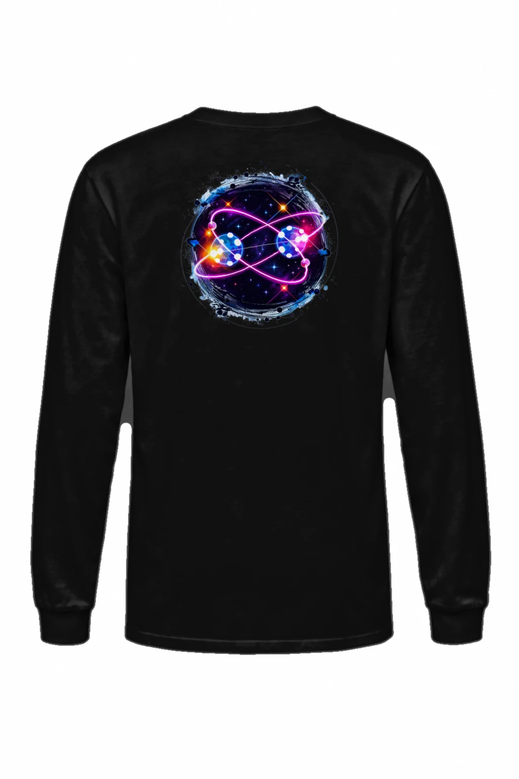 "Neon Quantum Orbit" Unisex Longsleeve T-shirt | Gildan 2400