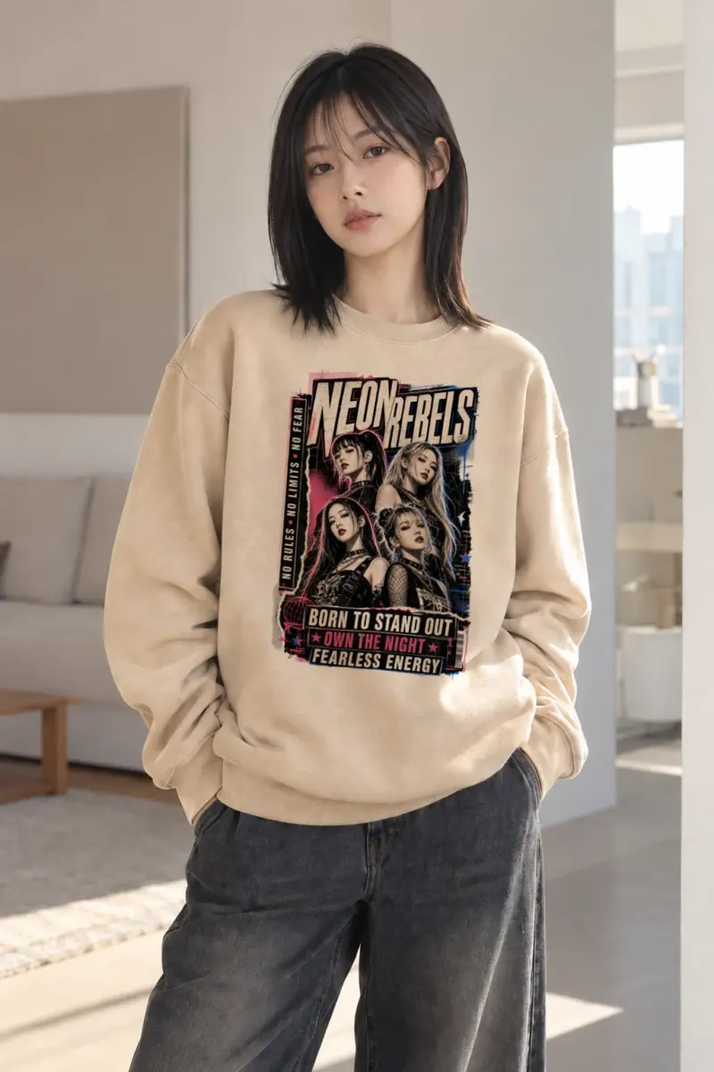 "Neon Rebels" Heavy Blend Unisex Crewneck Sweatshirt | Gildan 18000