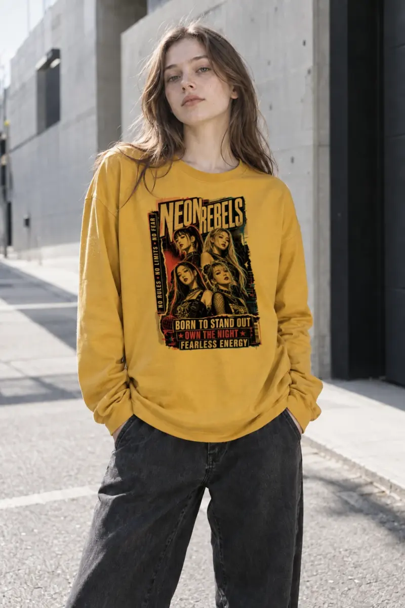 "Neon Rebels" Unisex Longsleeve T-shirt | Gildan 2400