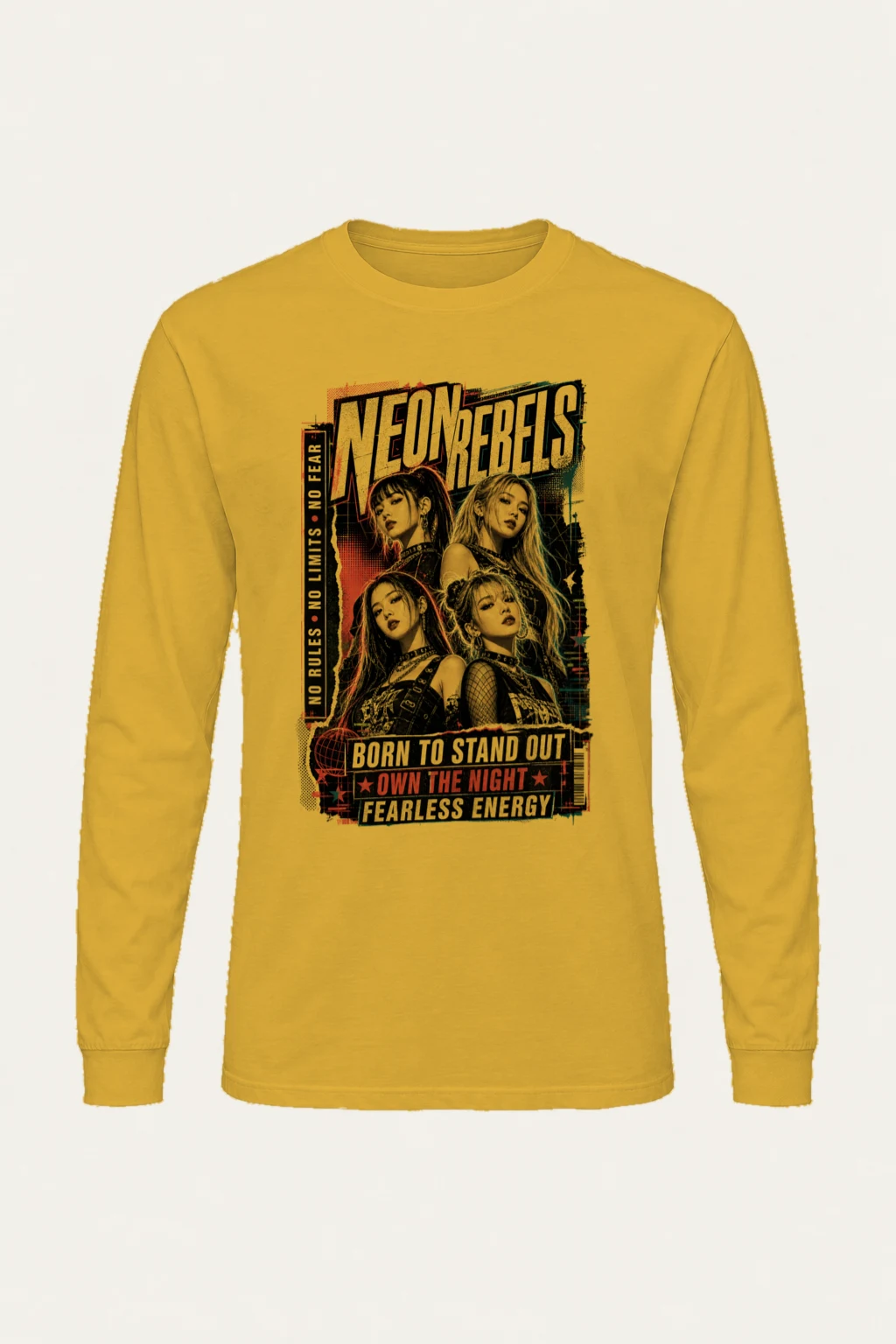 "Neon Rebels" Unisex Longsleeve T-shirt | Gildan 2400