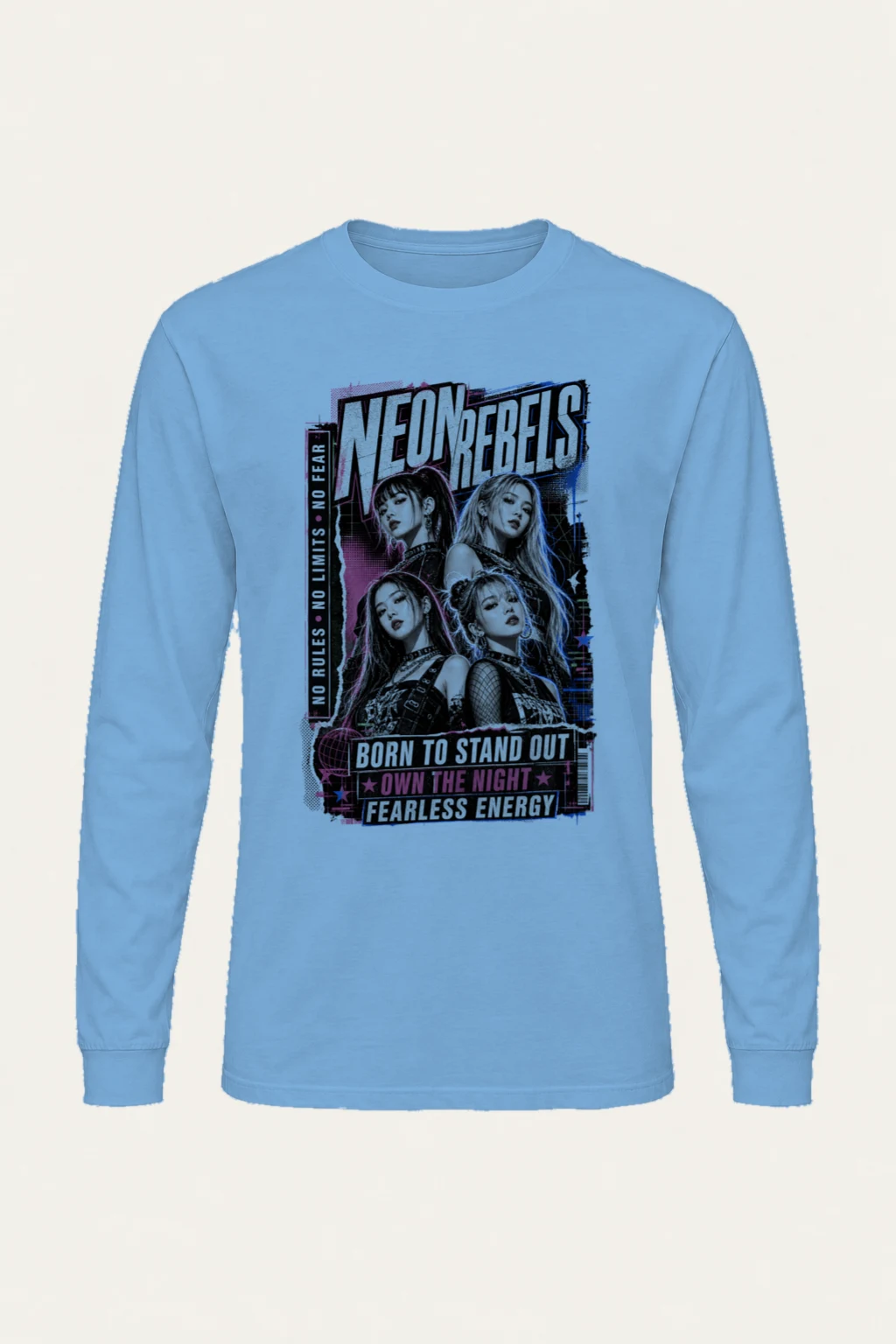 "Neon Rebels" Unisex Longsleeve T-shirt | Gildan 2400