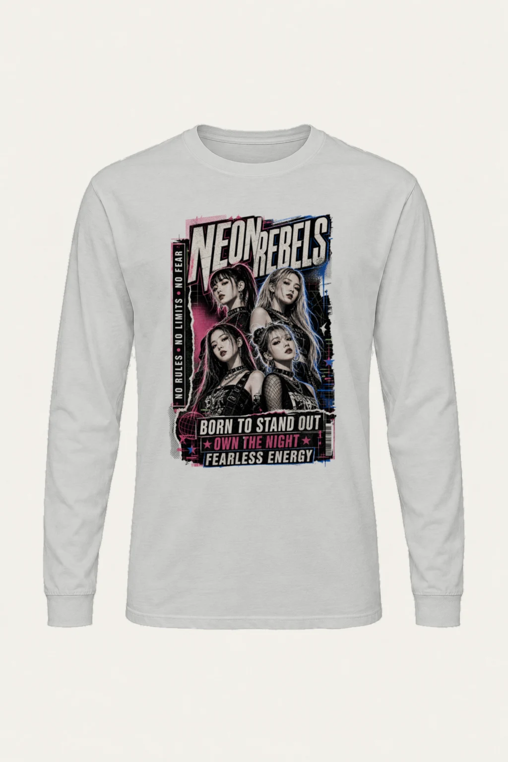 "Neon Rebels" Unisex Longsleeve T-shirt | Gildan 2400