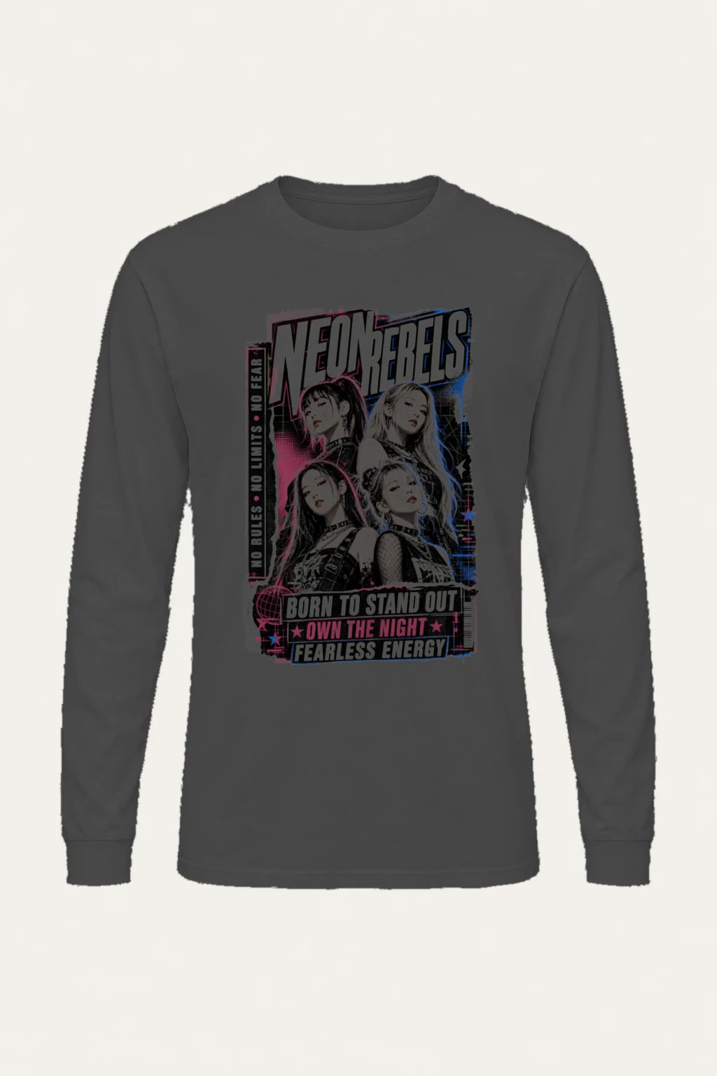 "Neon Rebels" Unisex Longsleeve T-shirt | Gildan 2400