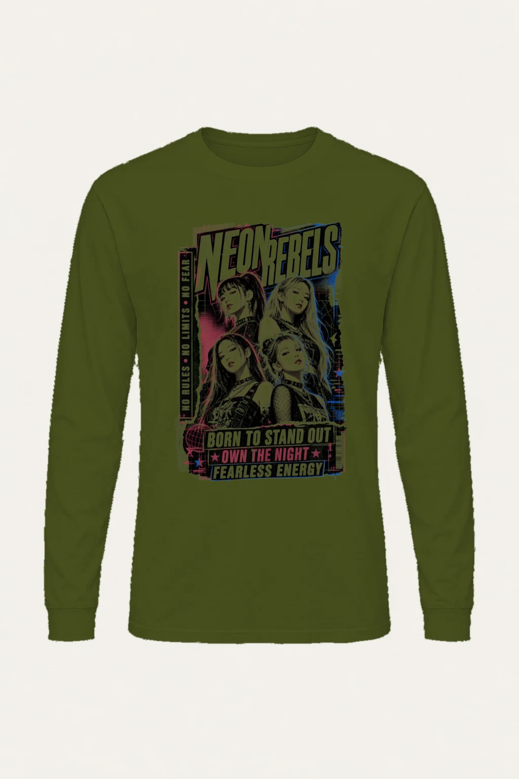 "Neon Rebels" Unisex Longsleeve T-shirt | Gildan 2400