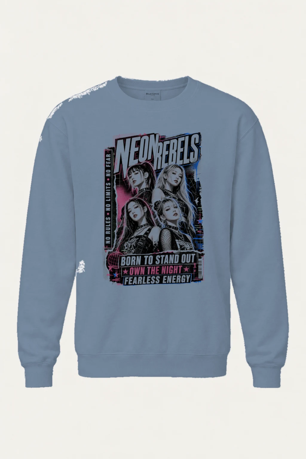 "Neon Rebels" Unisex Sponge Fleece Crewneck Sweatshirt | Bella + Canvas 3901
