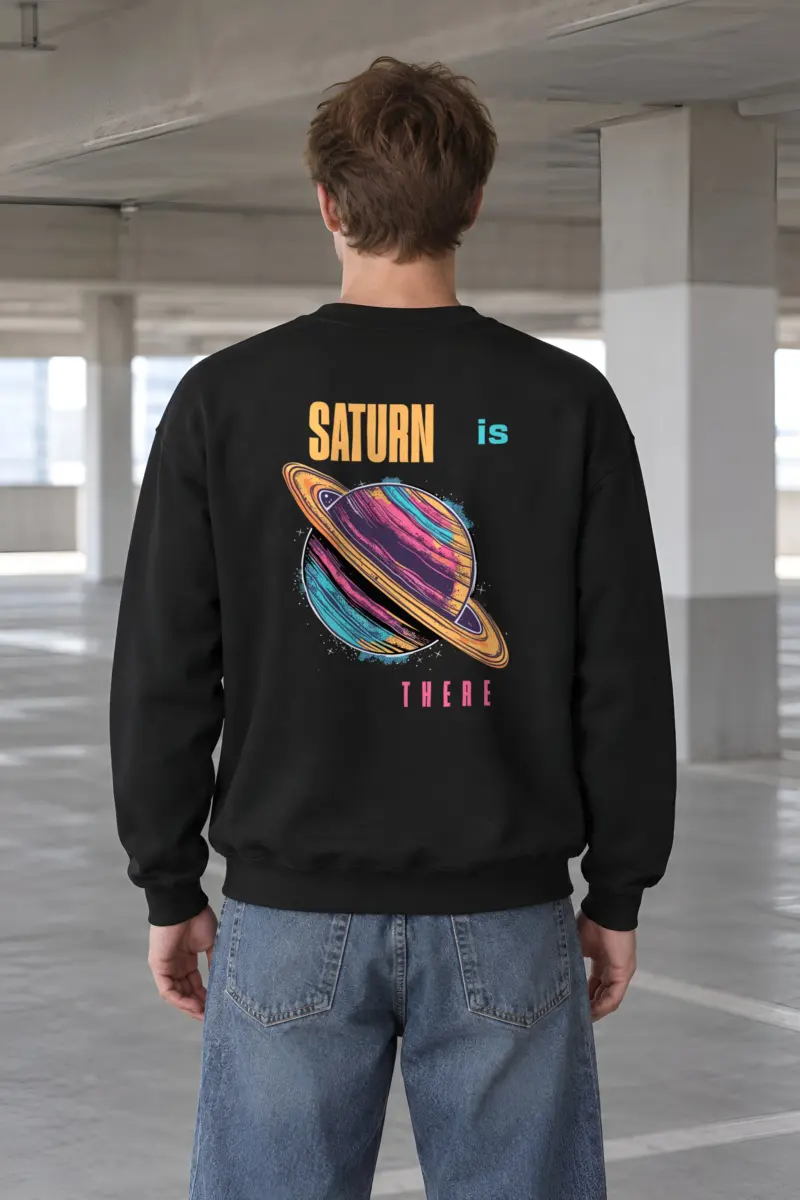 "Neon Ringed Orbit" Heavy Blend Unisex Crewneck Sweatshirt
