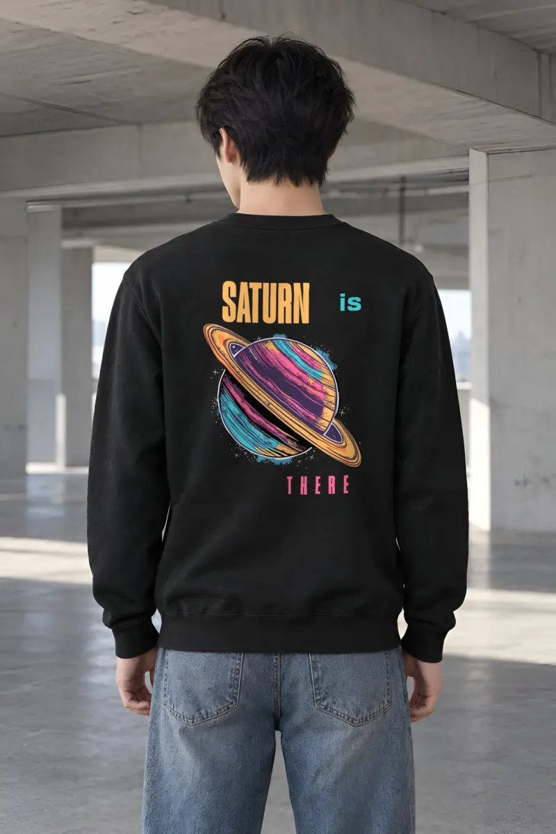 "Neon Ringed Orbit" Heavy Blend Unisex Crewneck Sweatshirt