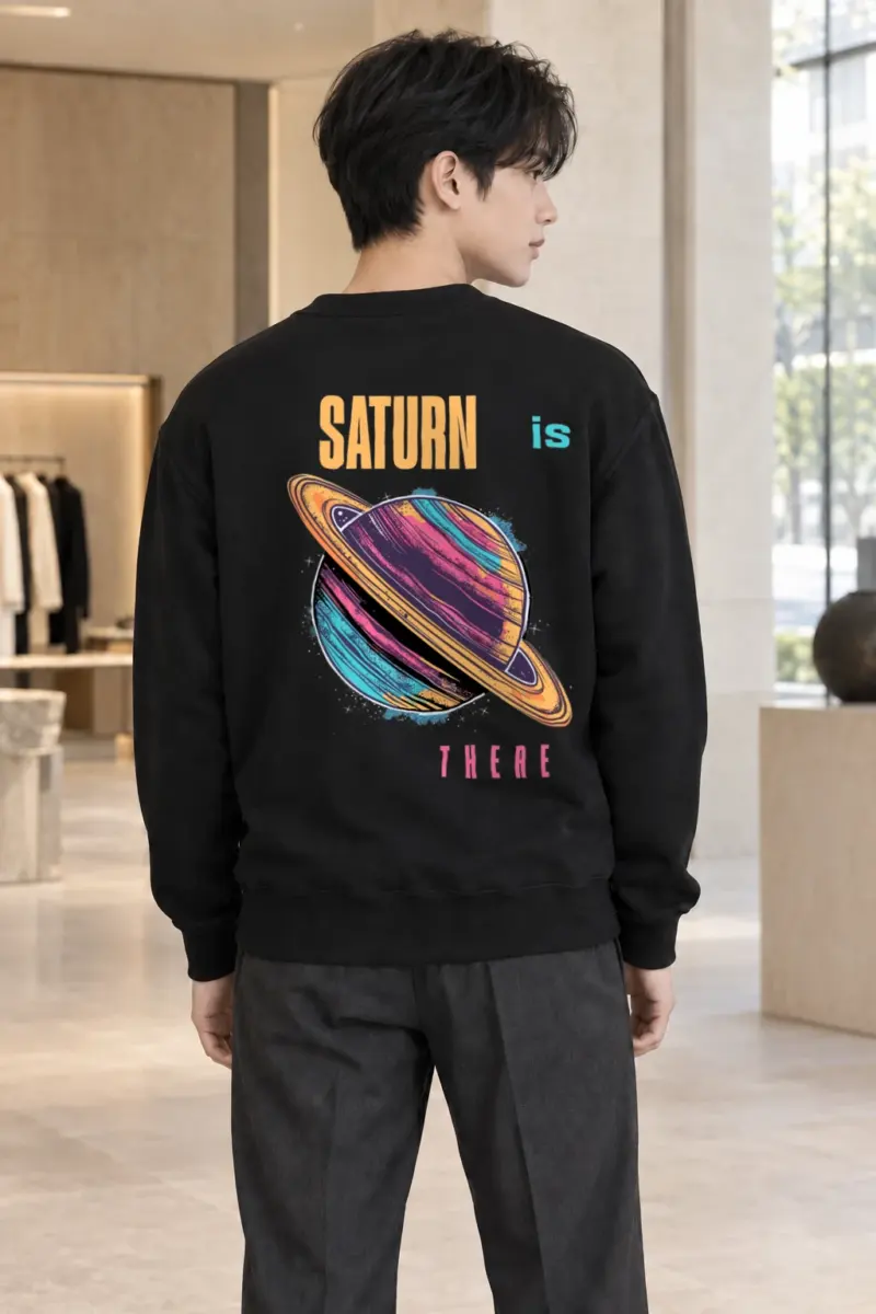 "Neon Ringed Orbit" Heavy Blend Unisex Crewneck Sweatshirt | Gildan 18000
