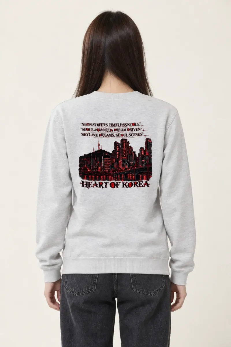 "Neon Streets Timeless Seoul" Heavy Blend Unisex Crewneck Sweatshirt