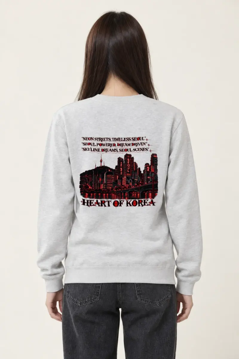 "Neon Streets Timeless Seoul" Heavy Blend Unisex Crewneck Sweatshirt