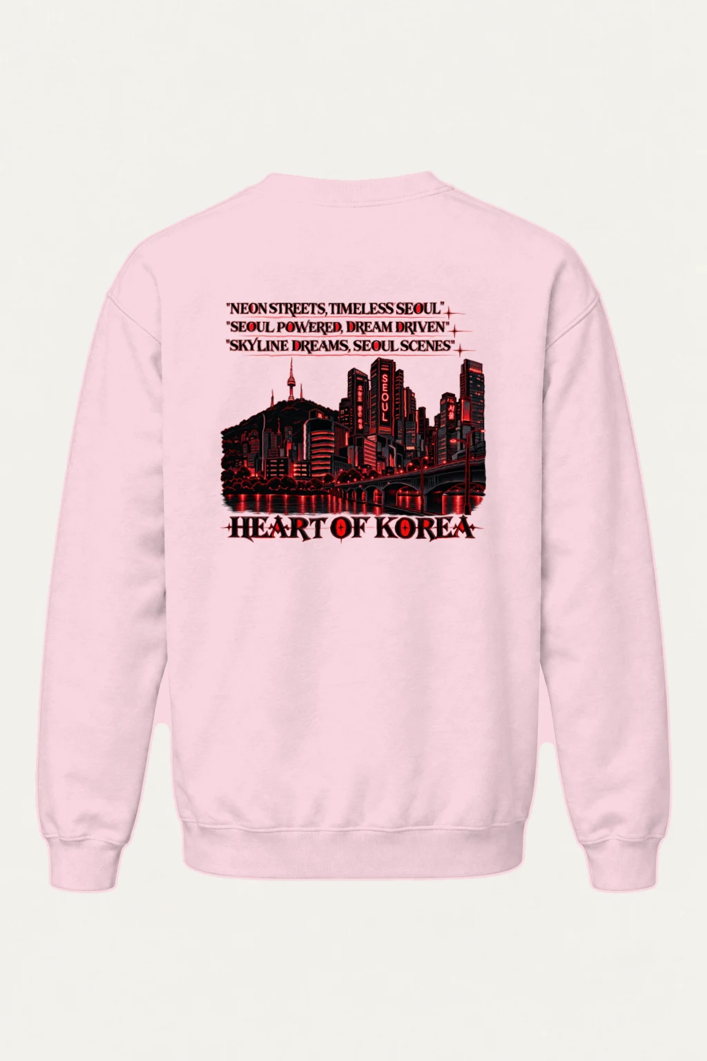 "Neon Streets Timeless Seoul" Heavy Blend Unisex Crewneck Sweatshirt | Gildan 18000