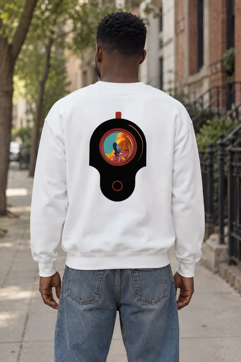 "Neon Target" Heavy Blend Unisex Crewneck Sweatshirt