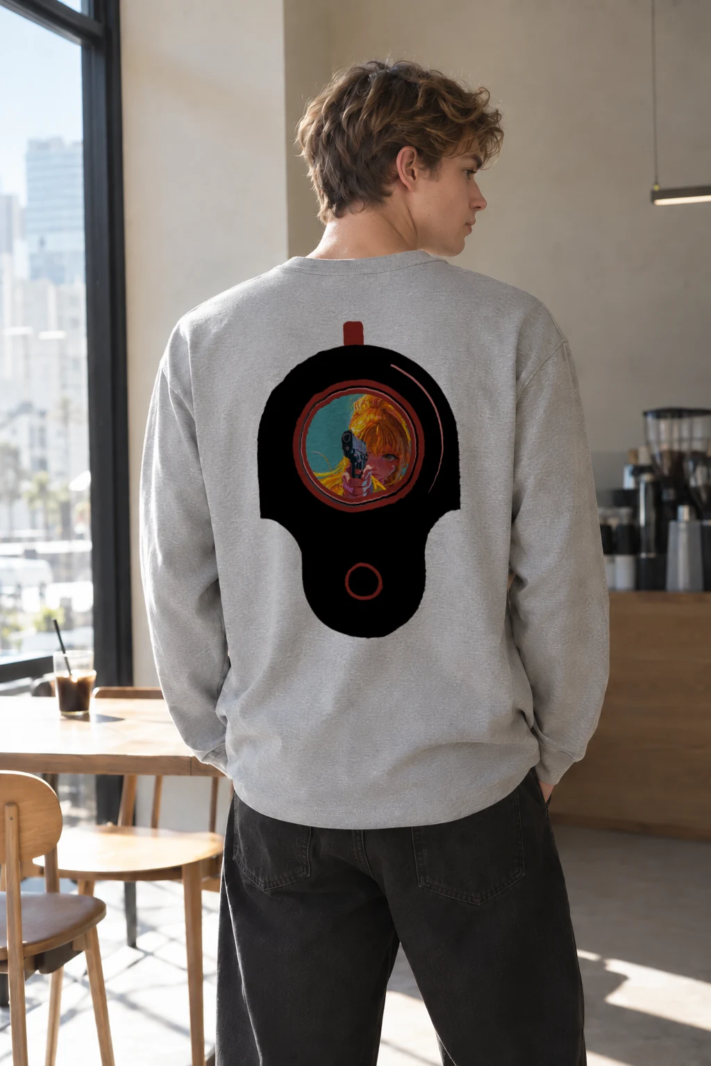 "Neon Target" Unisex Longsleeve T-shirt | Gildan 2400
