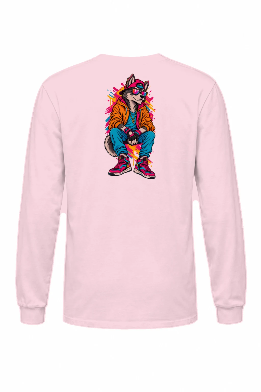 "Neon Wolf Vibes" Unisex Longsleeve T-shirt | Gildan 2400