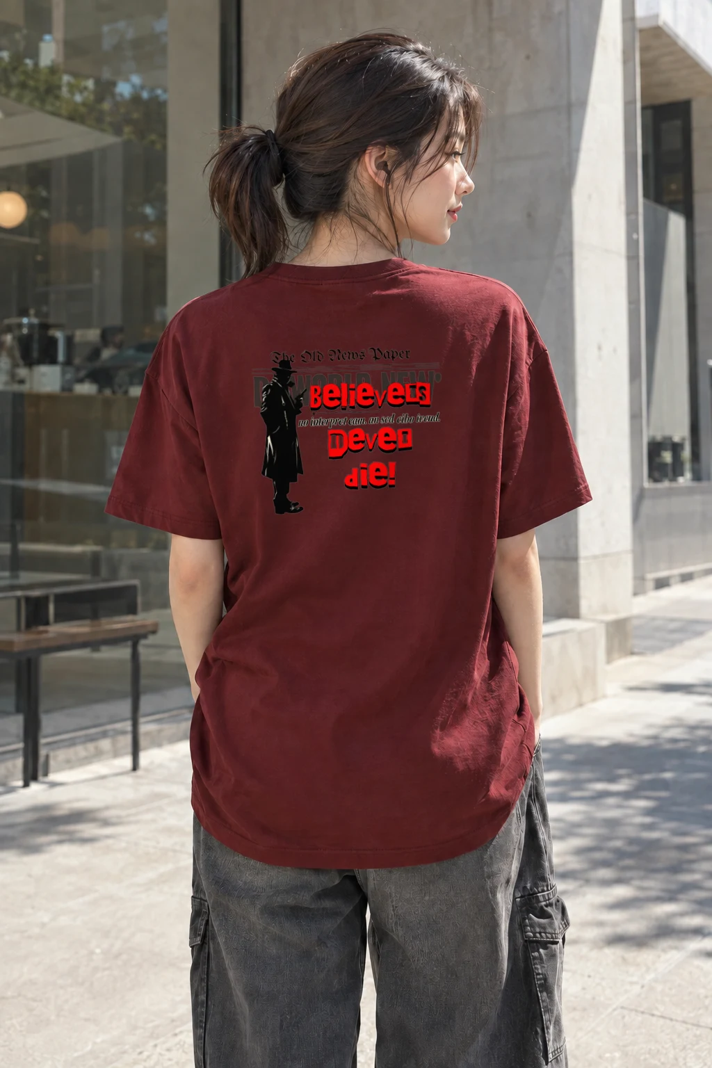 "Never Die News" Heavyweight Unisex Crewneck T-shirt | Gildan 5000