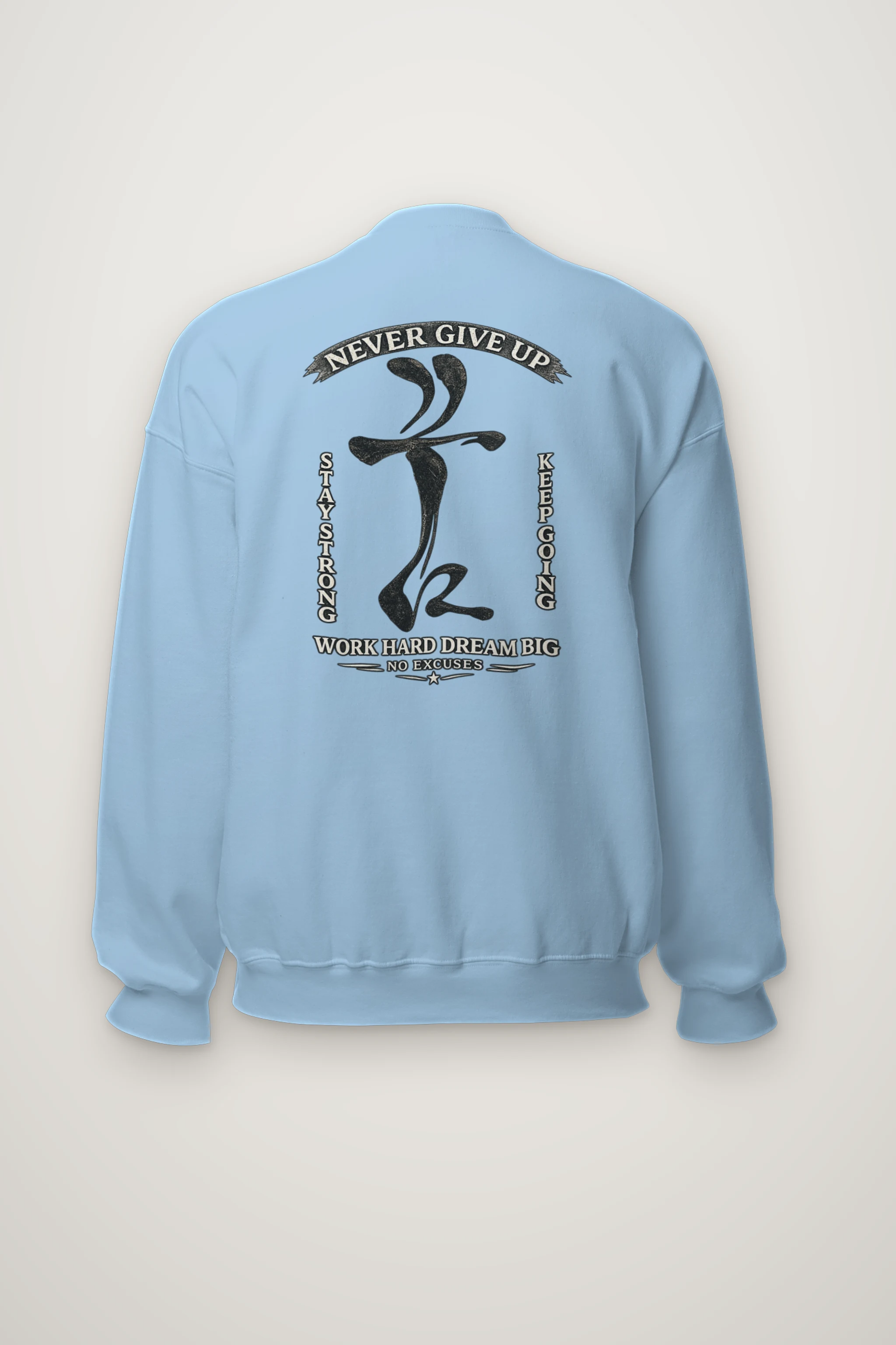 "Never Give Up" Heavy Blend Unisex Crewneck Sweatshirt