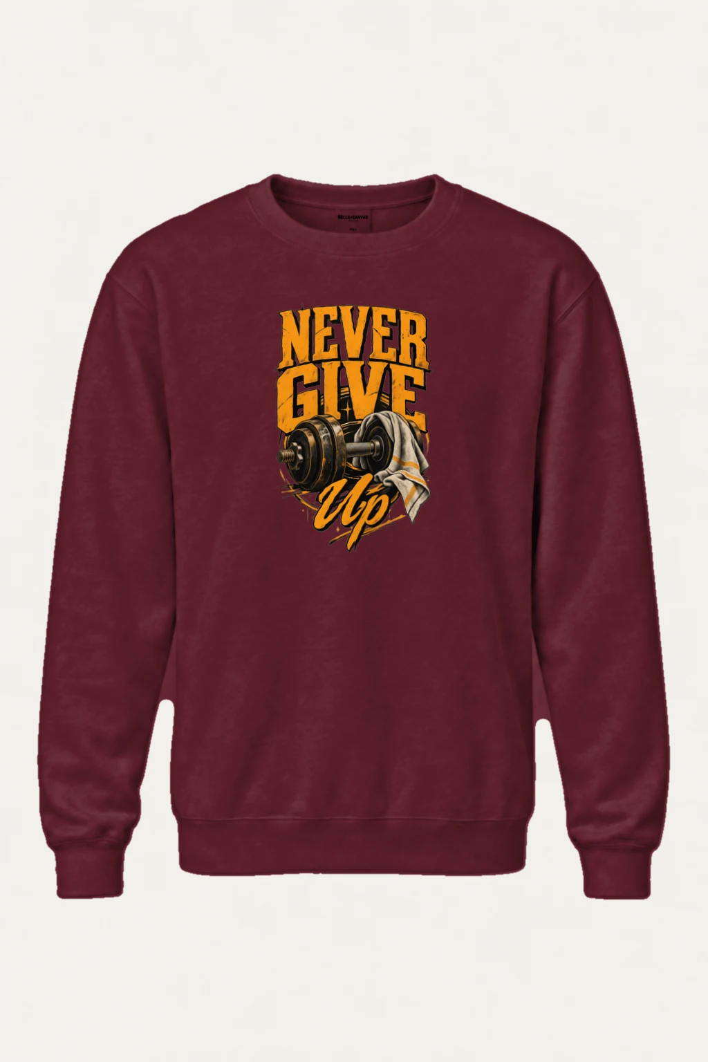 "Never Give Up" Heavy Blend Unisex Crewneck Sweatshirt | Gildan 18000