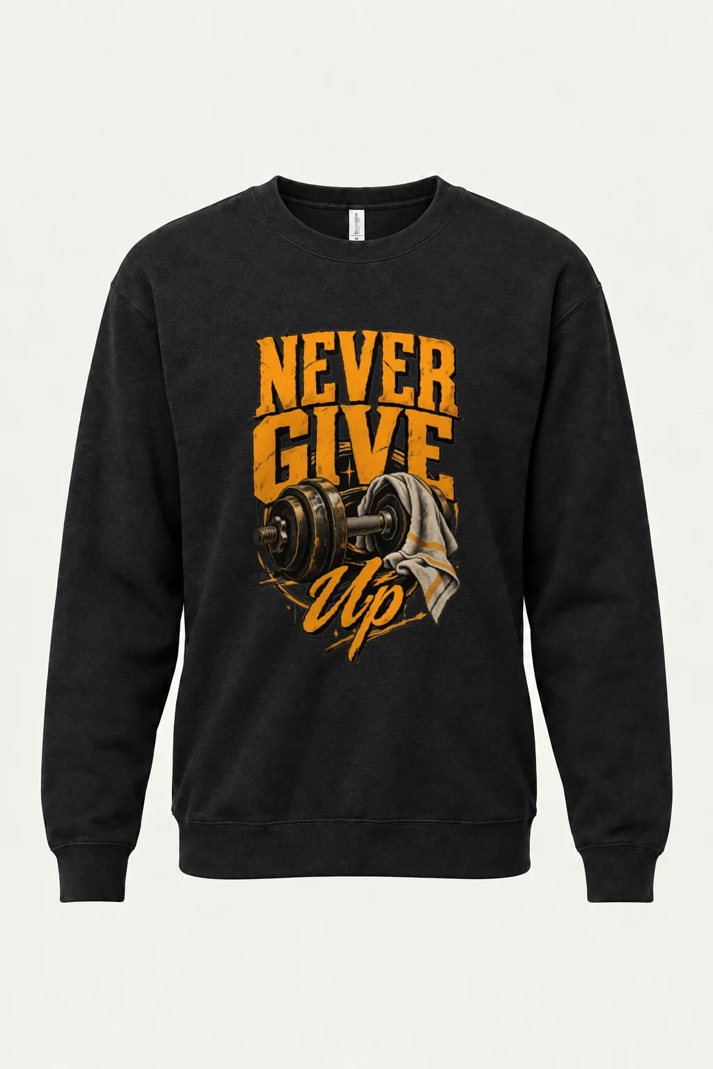 "Never Give Up" Heavy Blend Unisex Crewneck Sweatshirt | Gildan 18000