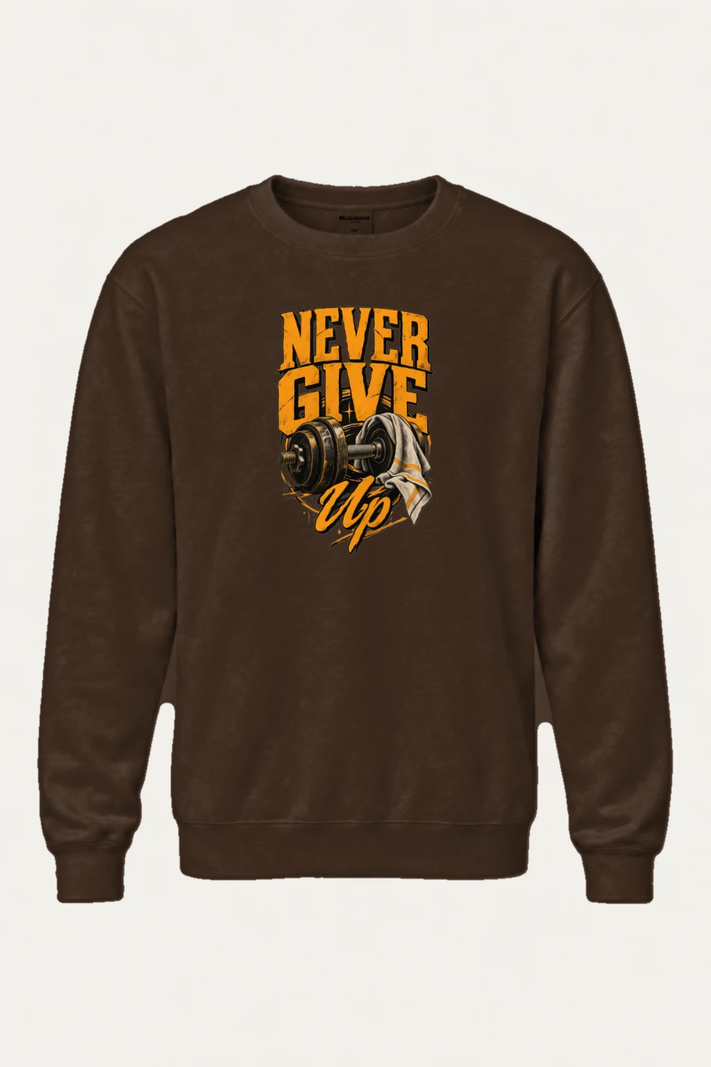 "Never Give Up" Heavy Blend Unisex Crewneck Sweatshirt | Gildan 18000