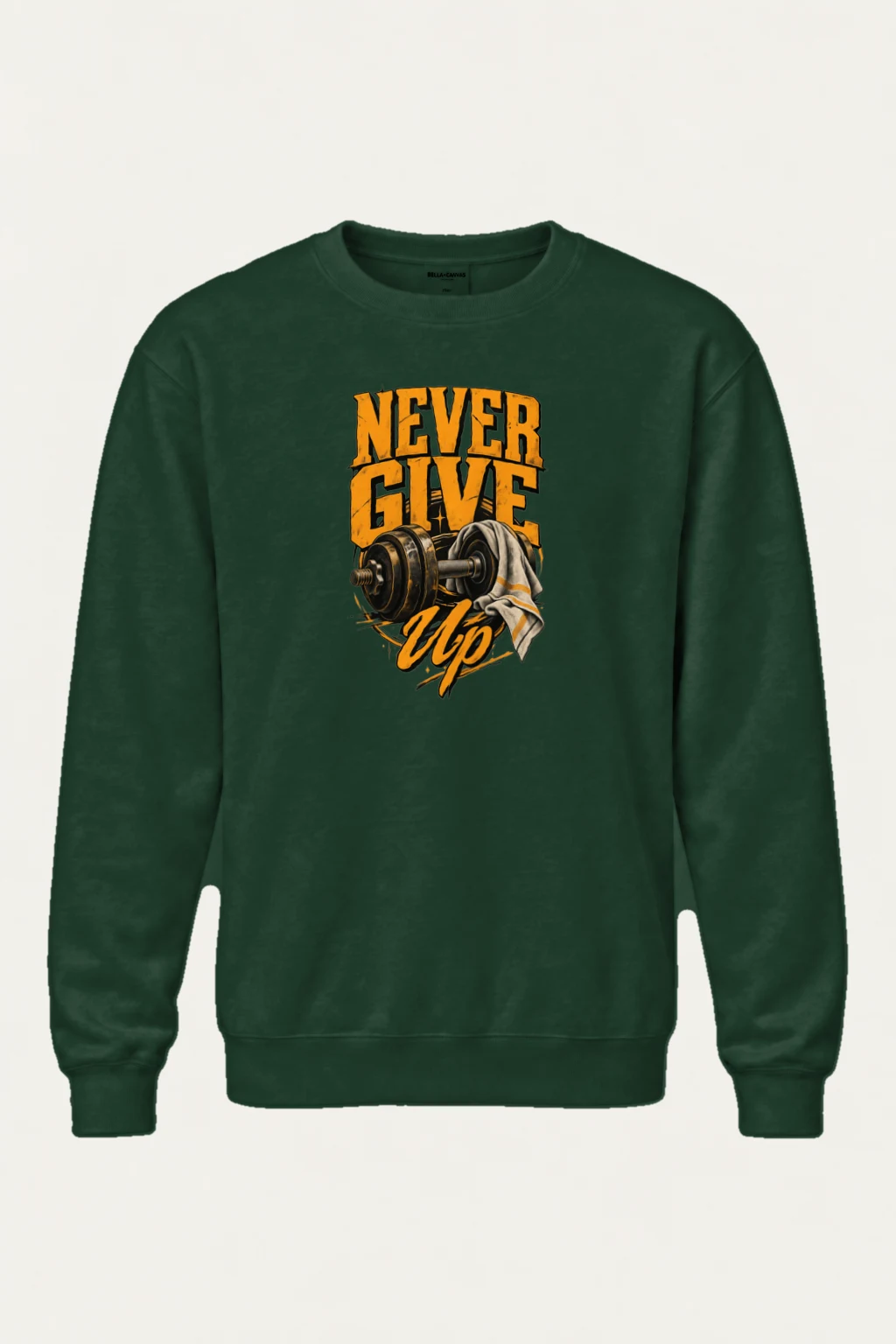 "Never Give Up" Heavy Blend Unisex Crewneck Sweatshirt | Gildan 18000