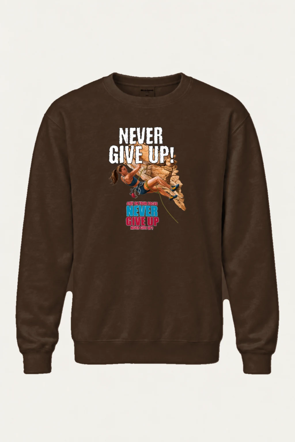 "Never Give Up" Heavy Blend Unisex Crewneck Sweatshirt | Gildan 18000