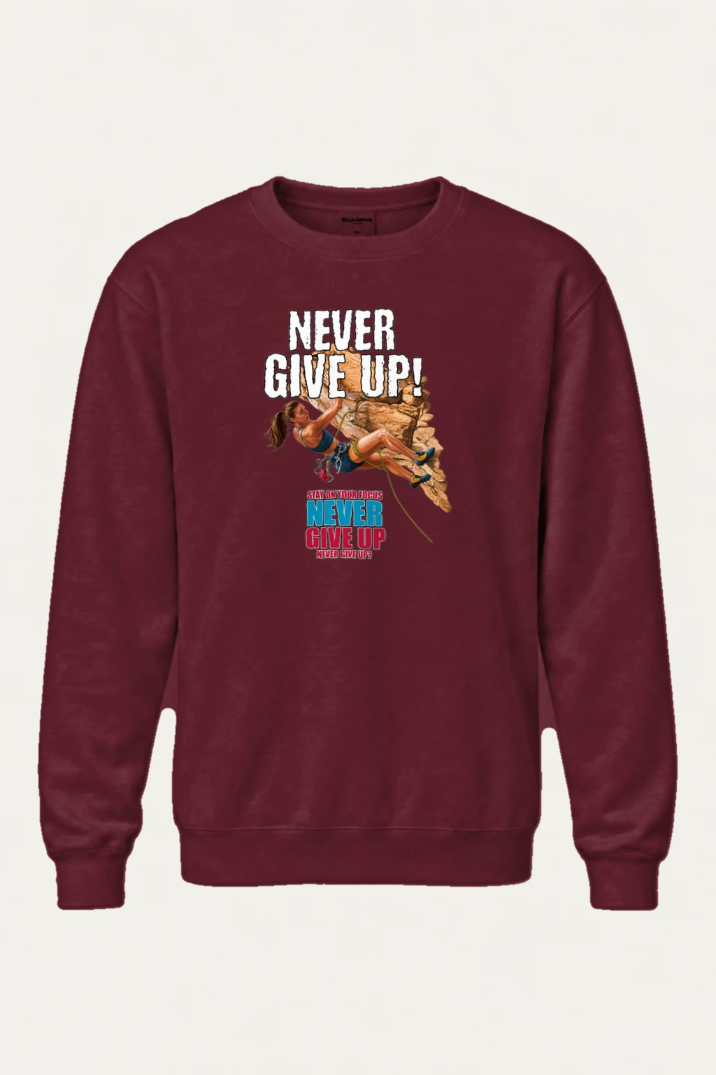 "Never Give Up" Heavy Blend Unisex Crewneck Sweatshirt | Gildan 18000