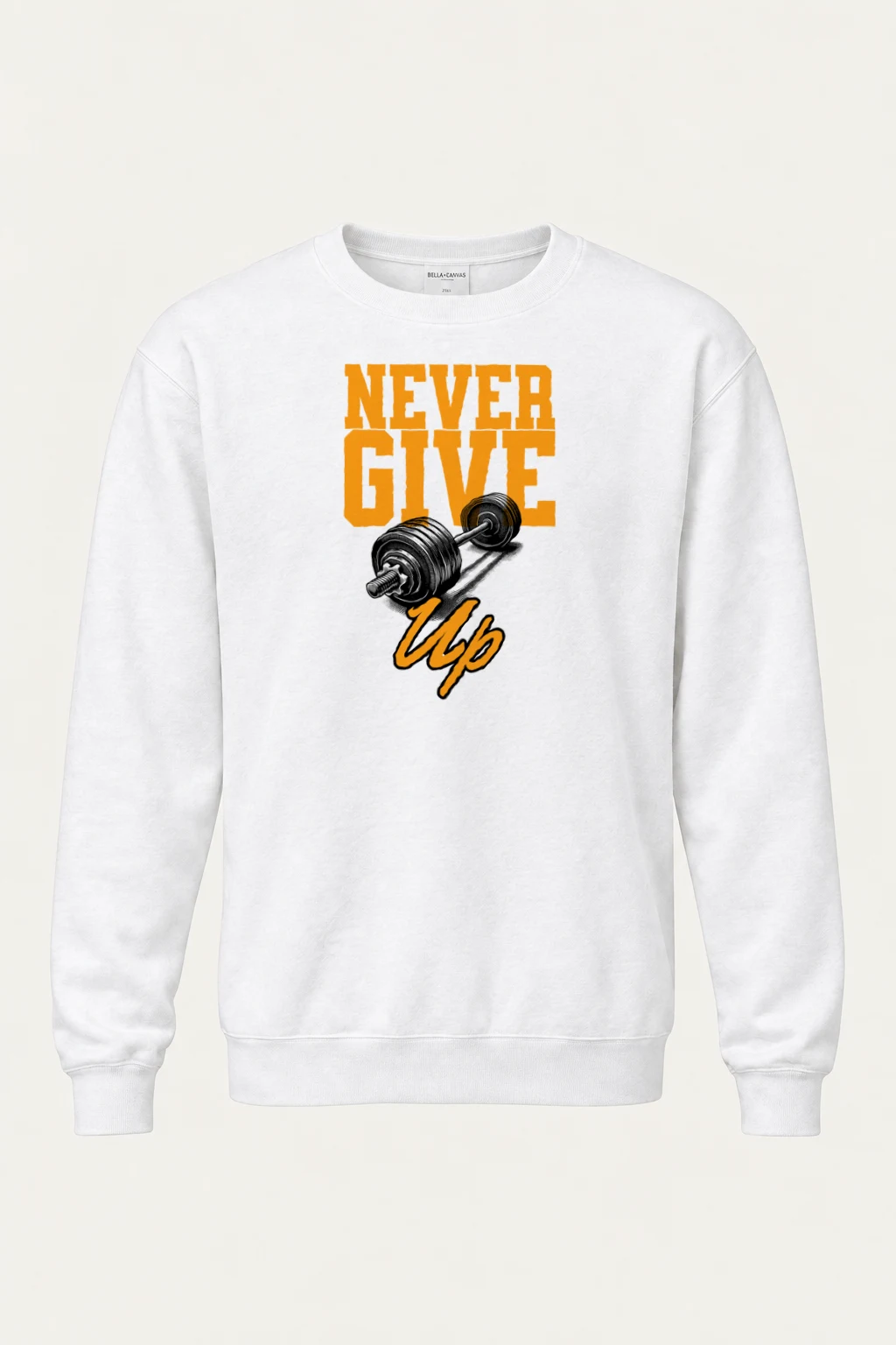 "Never Give Up" Heavy Blend Unisex Crewneck Sweatshirt | Gildan 18000