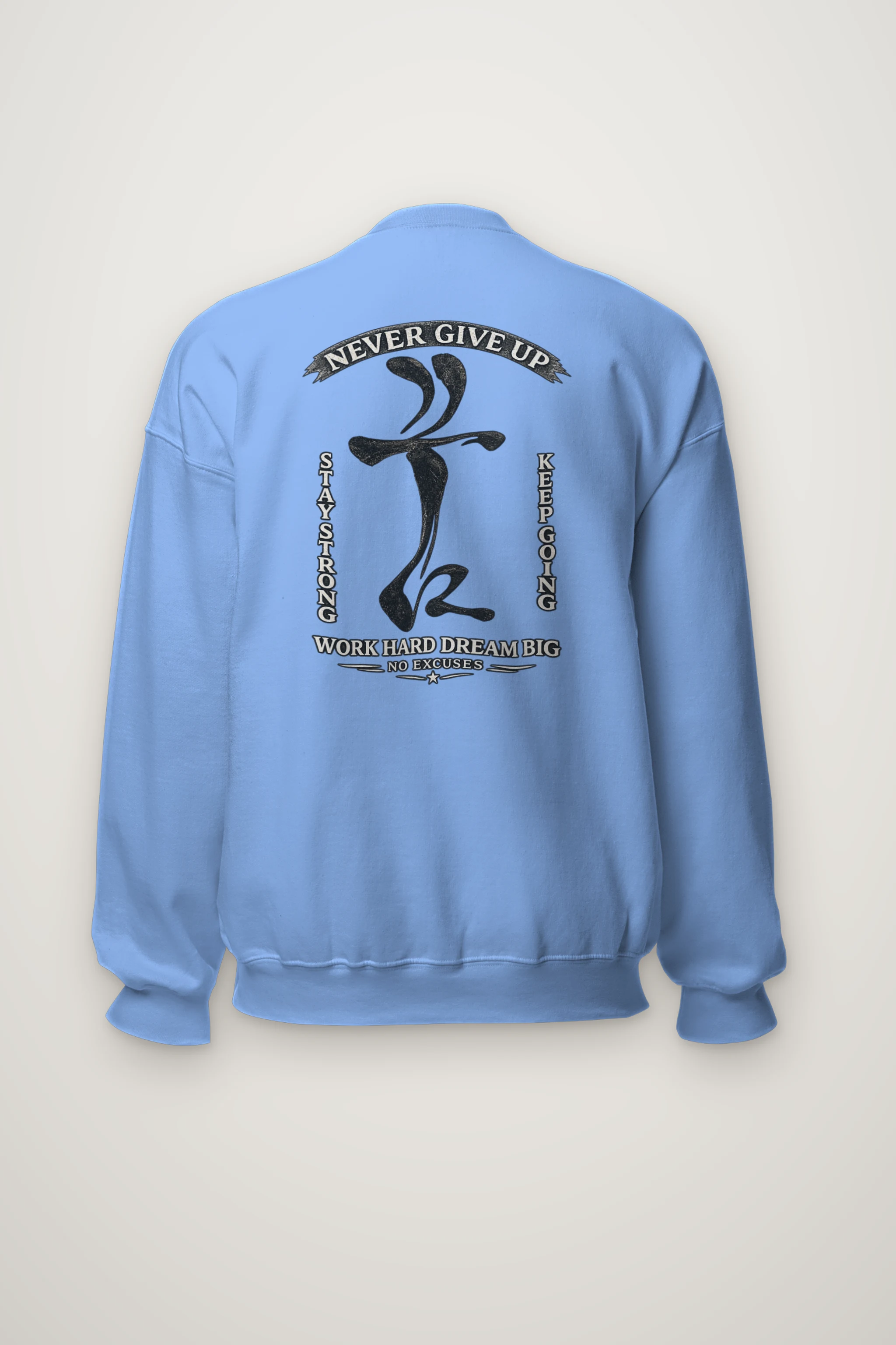 "Never Give Up" Heavy Blend Unisex Crewneck Sweatshirt