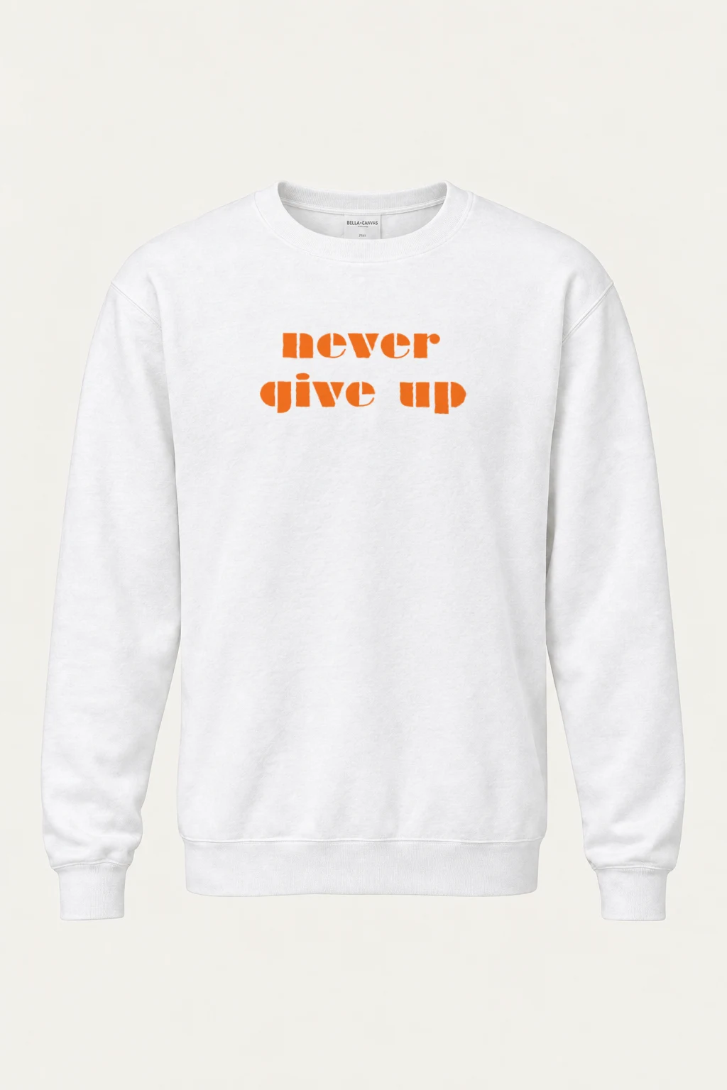 "Never Give Up" Heavy Blend Unisex Crewneck Sweatshirt | Gildan 18000