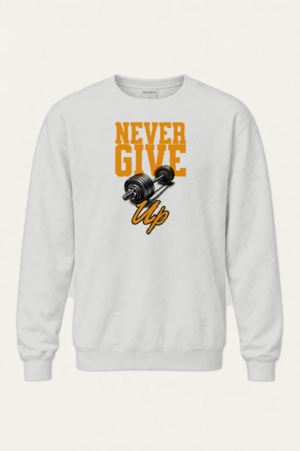 "Never Give Up" Heavy Blend Unisex Crewneck Sweatshirt | Gildan 18000