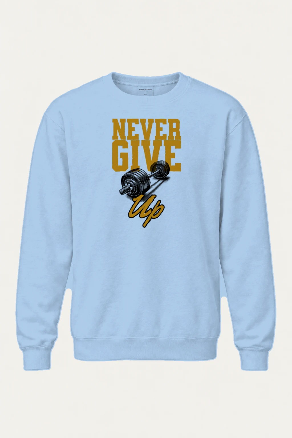 "Never Give Up" Heavy Blend Unisex Crewneck Sweatshirt | Gildan 18000