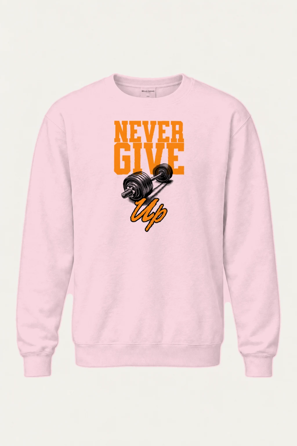 "Never Give Up" Heavy Blend Unisex Crewneck Sweatshirt | Gildan 18000