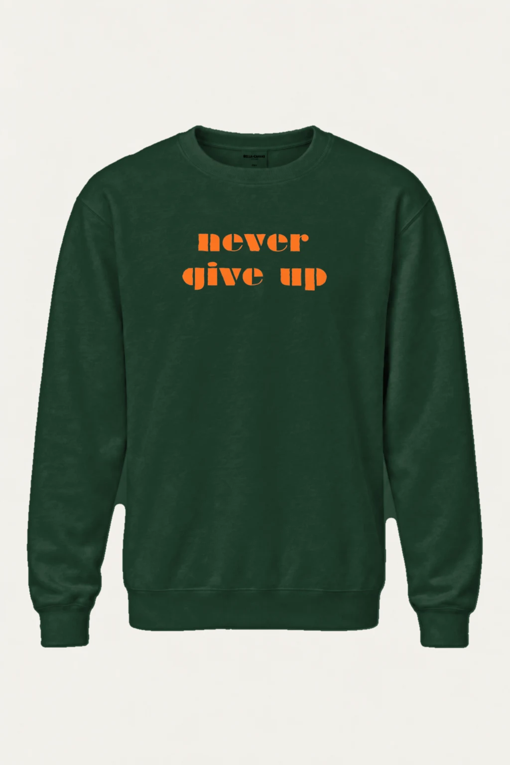 "Never Give Up" Heavy Blend Unisex Crewneck Sweatshirt | Gildan 18000