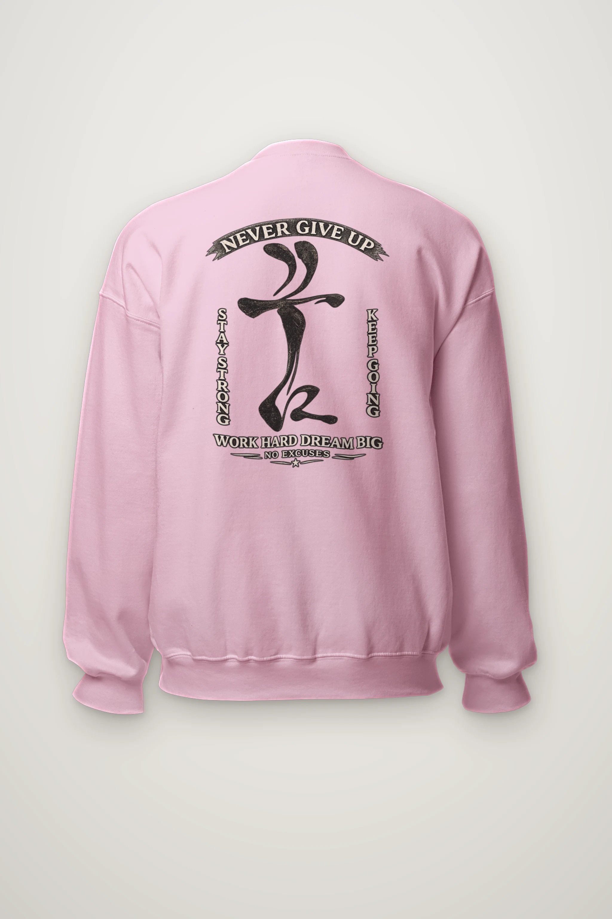 "Never Give Up" Heavy Blend Unisex Crewneck Sweatshirt