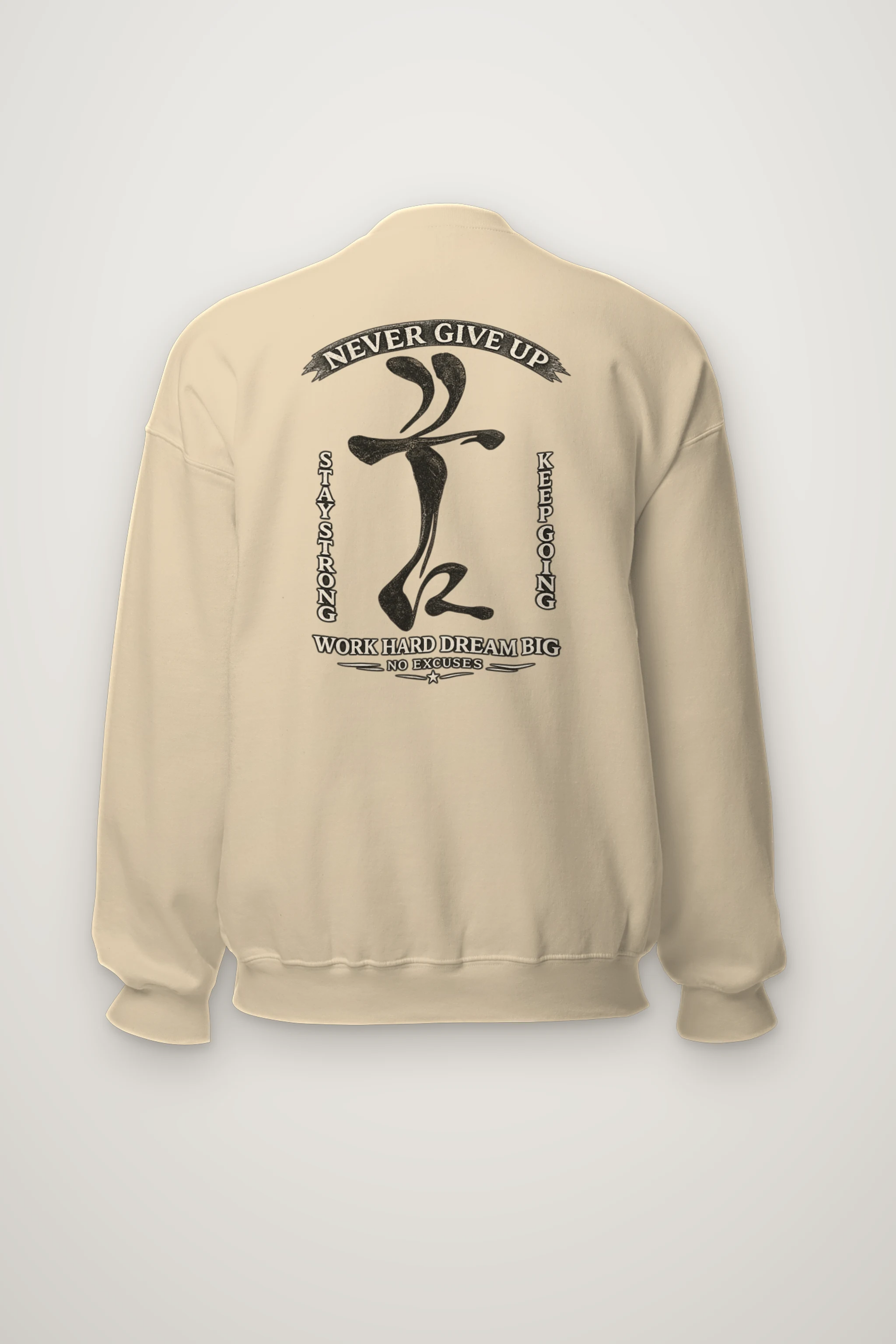 "Never Give Up" Heavy Blend Unisex Crewneck Sweatshirt