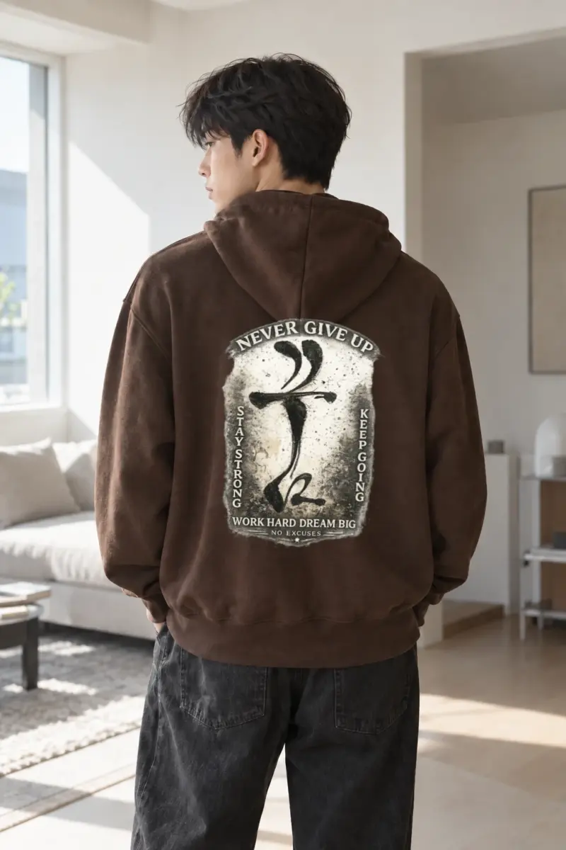 "Never Give Up" Heavy Blend Unisex Pullover Hoodie | Gildan 18500