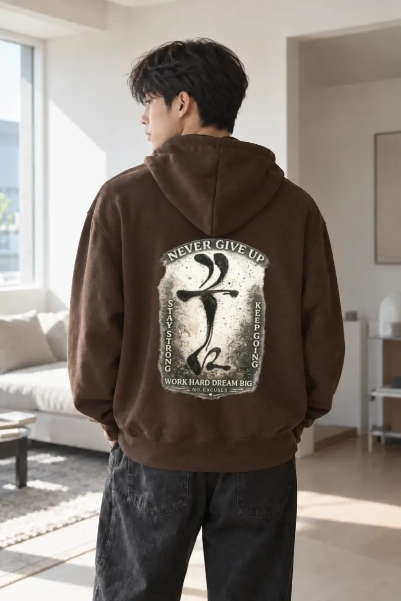 “Never Give Up” Heavy Blend Unisex Pullover Hoodie | Gildan 18500