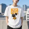 "Never Give Up" Heavyweight Unisex Crewneck T-shirt | Gildan 5000