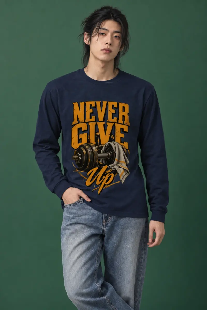 "Never Give Up" Unisex Longsleeve T-shirt