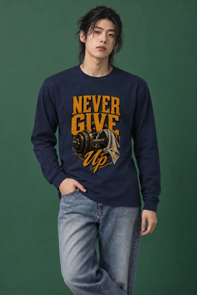 "Never Give Up" Unisex Longsleeve T-shirt