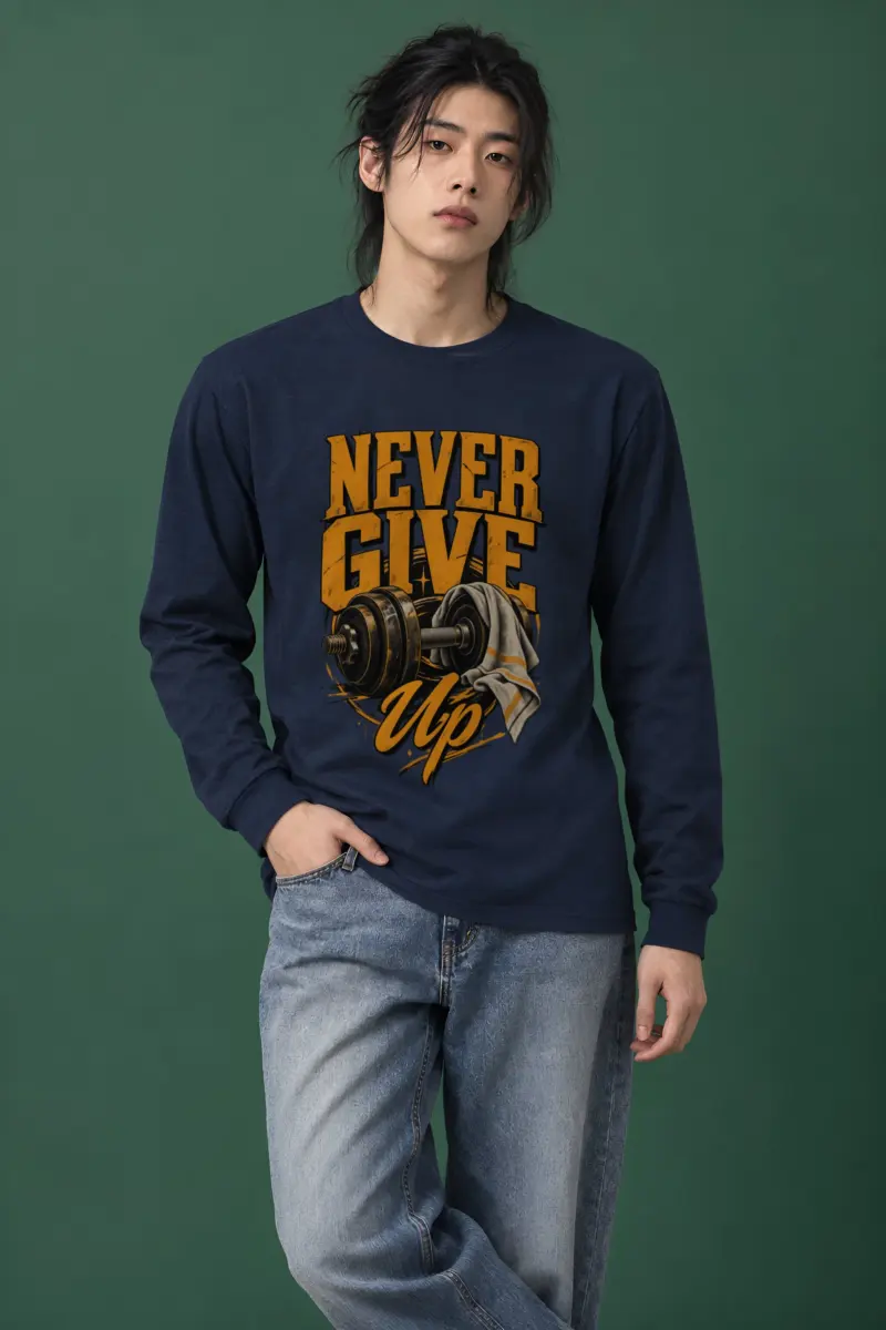 "Never Give Up" Unisex Longsleeve T-shirt