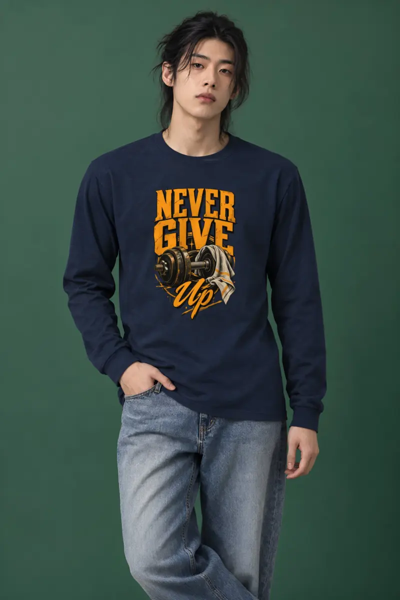 "Never Give Up" Unisex Longsleeve T-shirt