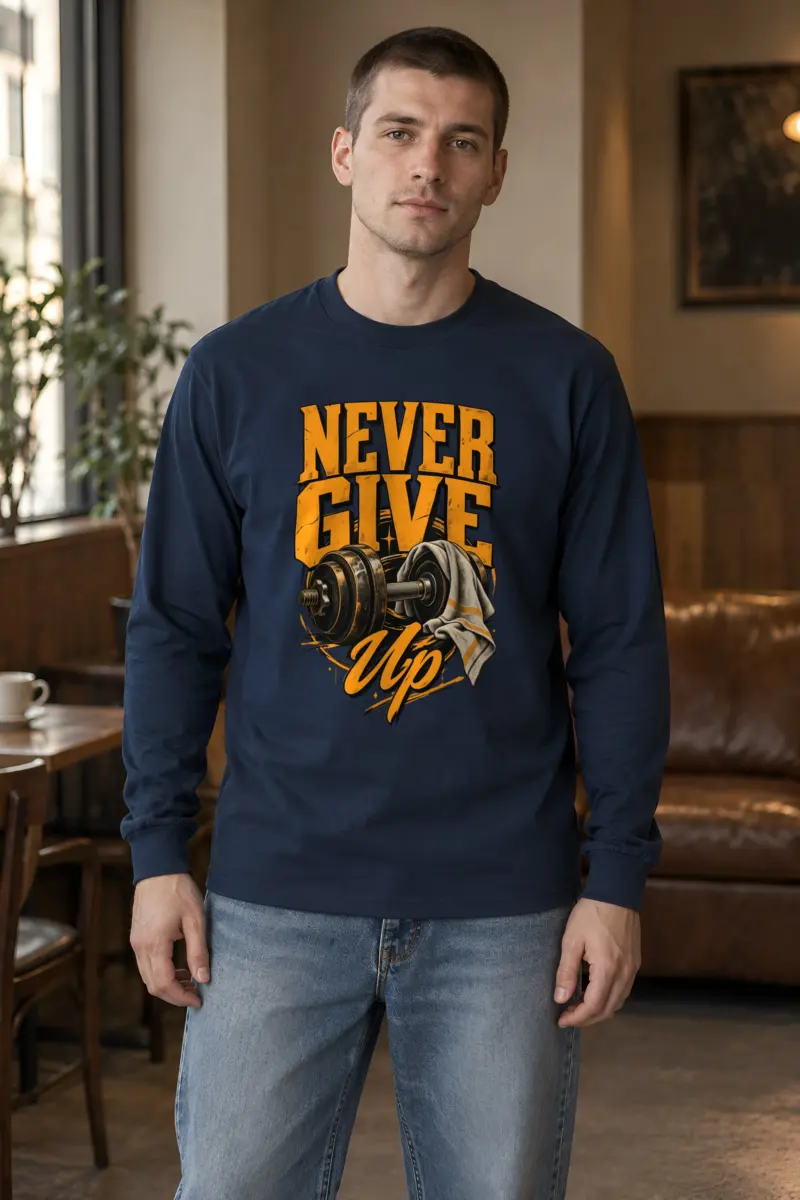 "Never Give Up" Unisex Longsleeve T-shirt