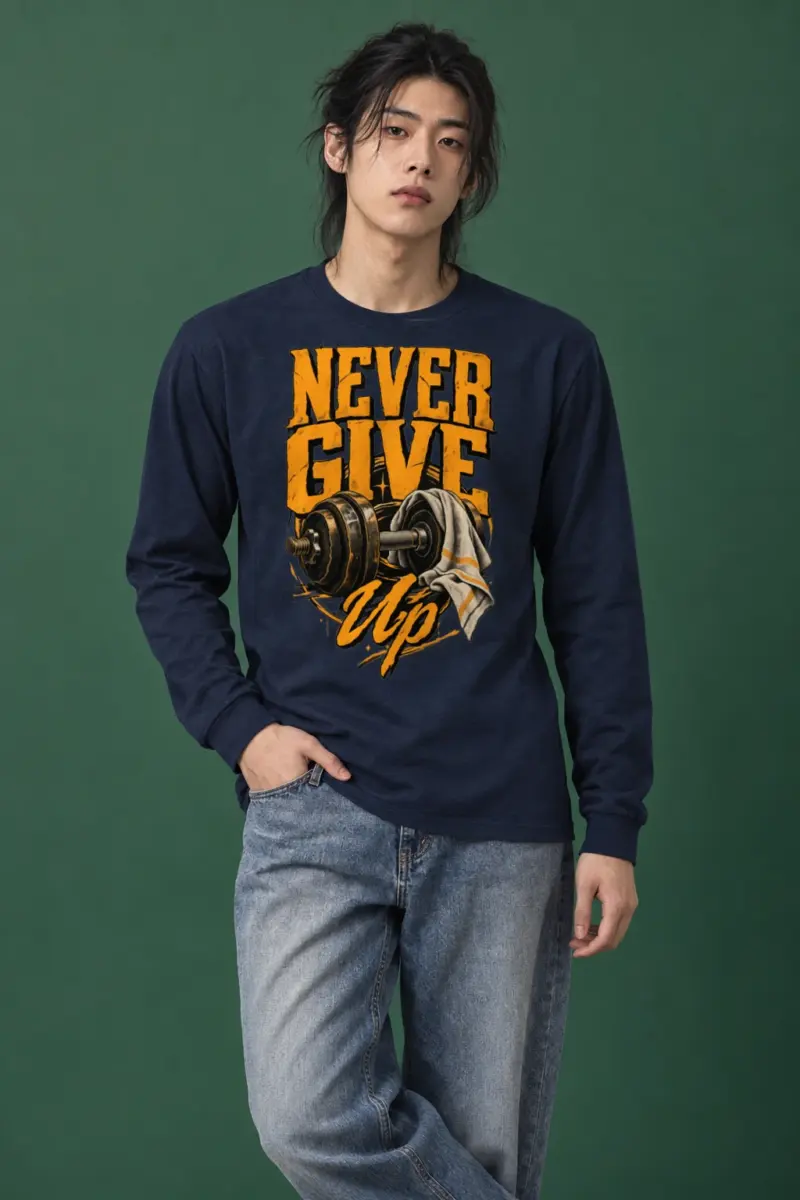 "Never Give Up" Unisex Longsleeve T-shirt